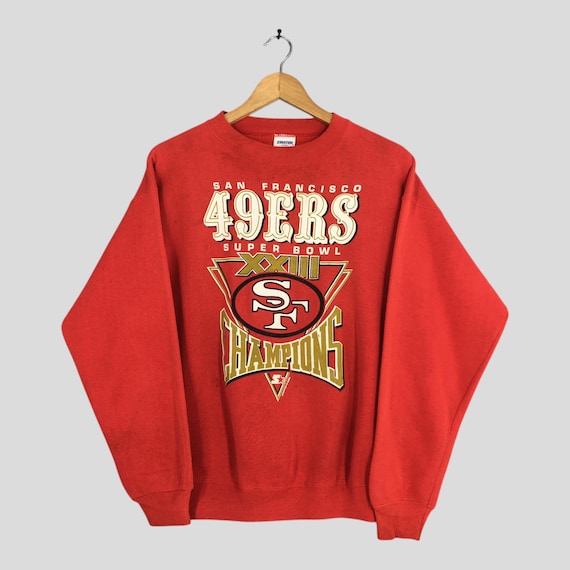 Vintage San Francisco 49ers NFL Red Sweatshirt Large 49ers Super