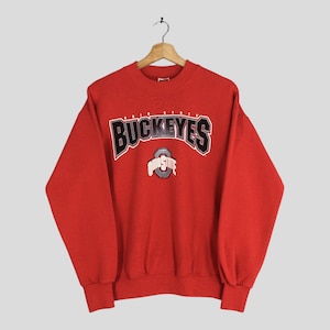Vintage Ohio State Buckeyes NCAA Sweatshirt Medium Ohio State University Jumper Buckeyes Football Printed Pullover OSU Buckeyes Sweater M