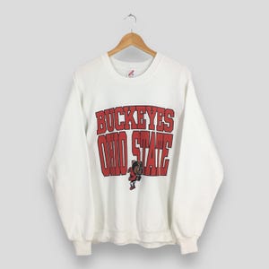 Vintage Ohio State Buckeyes Sweatshirt 2XLarge Ohio State Buckeyes Printed Jumper Ohio State University Sweater OSU Buckeyes Pullover XXL