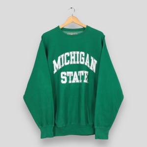 Vintage Msu Michigan State Sweatshirt Medium Michigan State University Spell Out Crewneck Michigan Spartans Ncaa Jumper MSU Sweater Size M