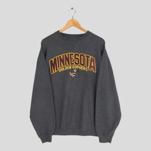 Vintage Minnesota Golden Gophers großes Sweatshirt Minnesota Golden Gophers Bestickter Pullover der Universität von Minnesota Pullover Größe L