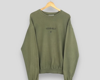 Felpa vintage Gramicci USA verde taglia M Maglione con logo Gramicci ricamato Pullover da esterno Gramicci Maglione girocollo Gramicci taglia M