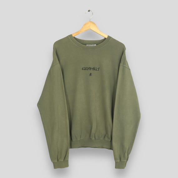 Gramicci, Vintage Gramicci Usa Green Sweatshirt Medium Gramicci Embroidered Logo Sweater Gramicci Outdoor Pullover Gramicci Jumper Crewneck Size M