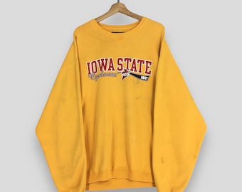 Kids Vintage 1960s Iowa State Color Flock Print Sweatshirt