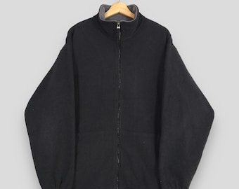 Vintage Y2K Nike Swoosh Black Fleece Sweater XLarge 90s Nike Swoosh Sportswear Pullover Nike Deep Pile Fleece Zipper Sweatshirt Size XL