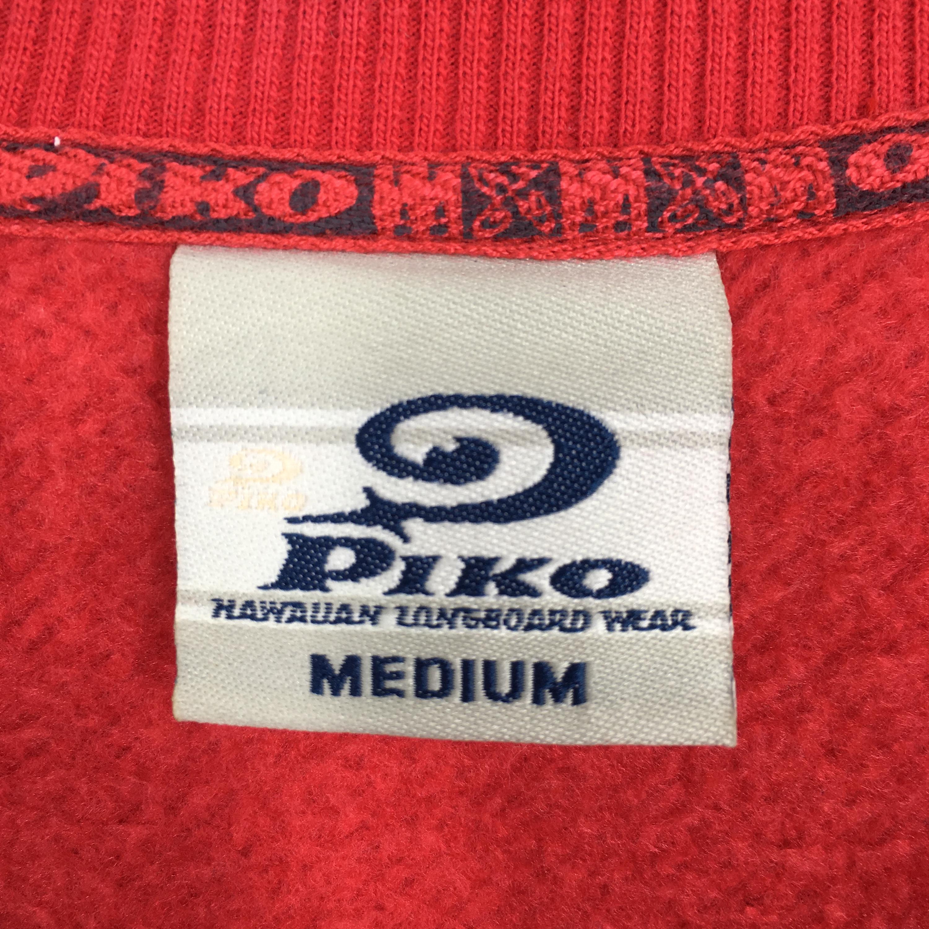 Vintage 90's Piko Surf Red Sweatshirt Medium Piko Hawaiian Vintage 90's Piko Surf Red Sweatshirt Medium Piko Hawaiian