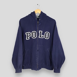 トップス 90s Ralph Lauren sport zip up hoodie y2k Vtg Y2K 90s Polo Sport Ralph Lauren White Zip Up Hoodie Sz L USA
