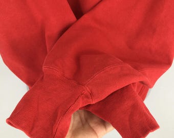 【USED】ChampionREDFISH LAKE1929スウェット Vintage Champion Reverse Weave Red Sweatshirt Large 80s Champion