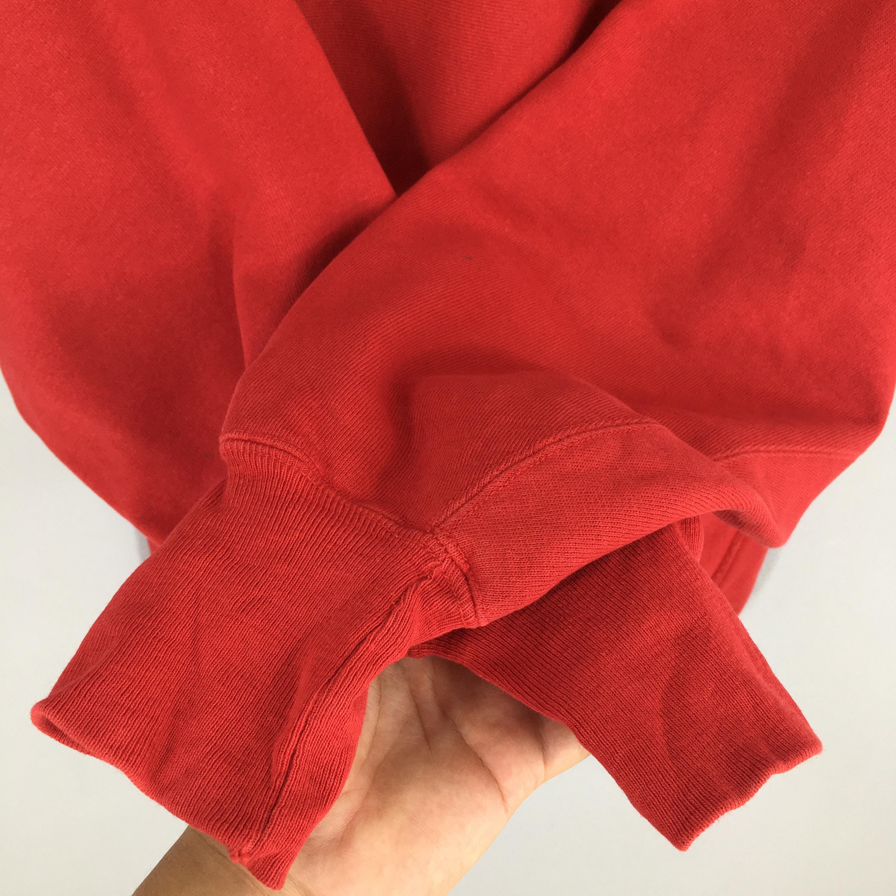 Vintage Champion Reverse Weave Red Sweatshirt Large 80s Champion