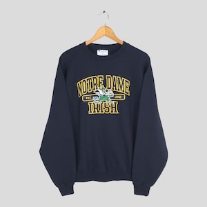 Vintage Notre Dame Fighting Irish NCAA Sweatshirt XLarge University Of Notre Dame Crewneck Notre Dame Jumper ND Irish Football Sweater XL