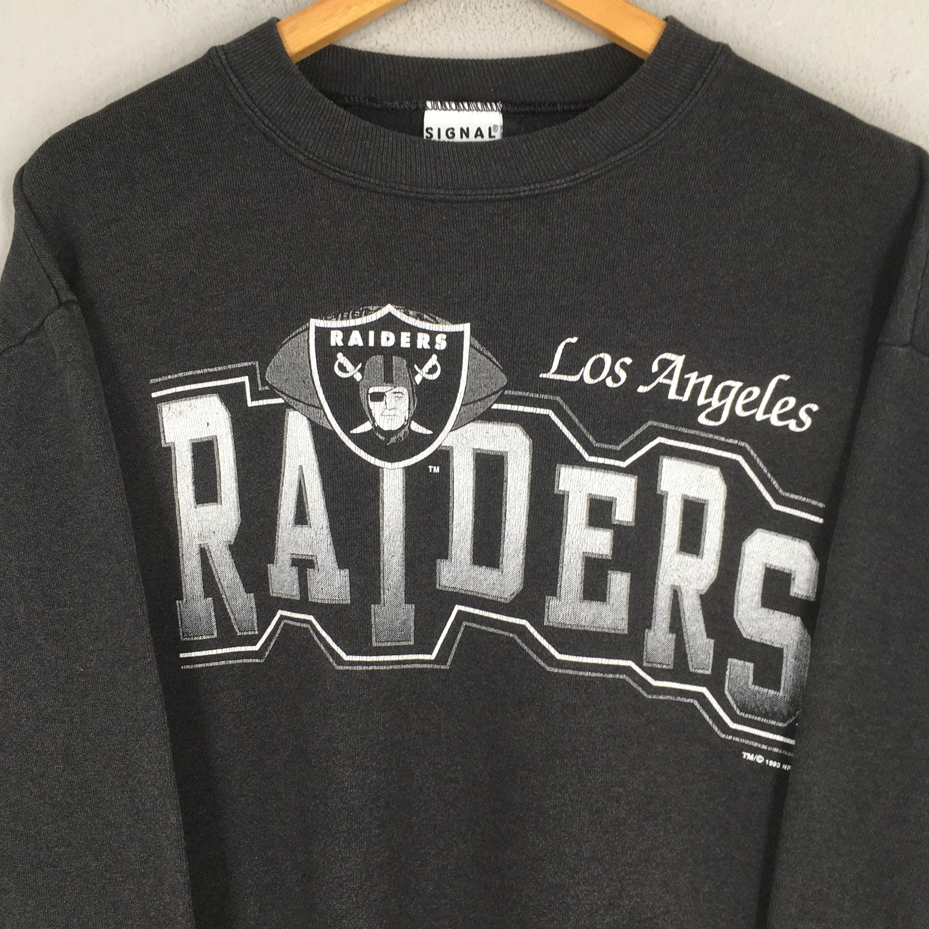 Vintage Los Angeles Raiders NFL Black Sweatshirt Large LA Raiders