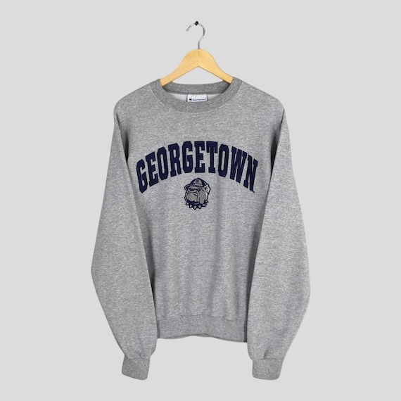 Vintage Champion Georgetown Hoyas Sweatshirt Medium Georgetown Hoyas Bulldogs Embroidered Logo Crewneck GU Georgetown University Sweater M