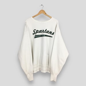 Vintage Michigan State Sweatshirt XLarge Michigan State Spell Out Crewneck Champion Michigan Spartans Logo Ncaa Jumper Michigan Sweater XL