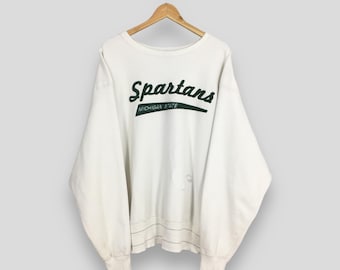 Vintage Michigan State Sweatshirt XLarge Michigan State Spell Out Crewneck Champion Michigan Spartans Logo Ncaa Jumper Michigan Sweater XL