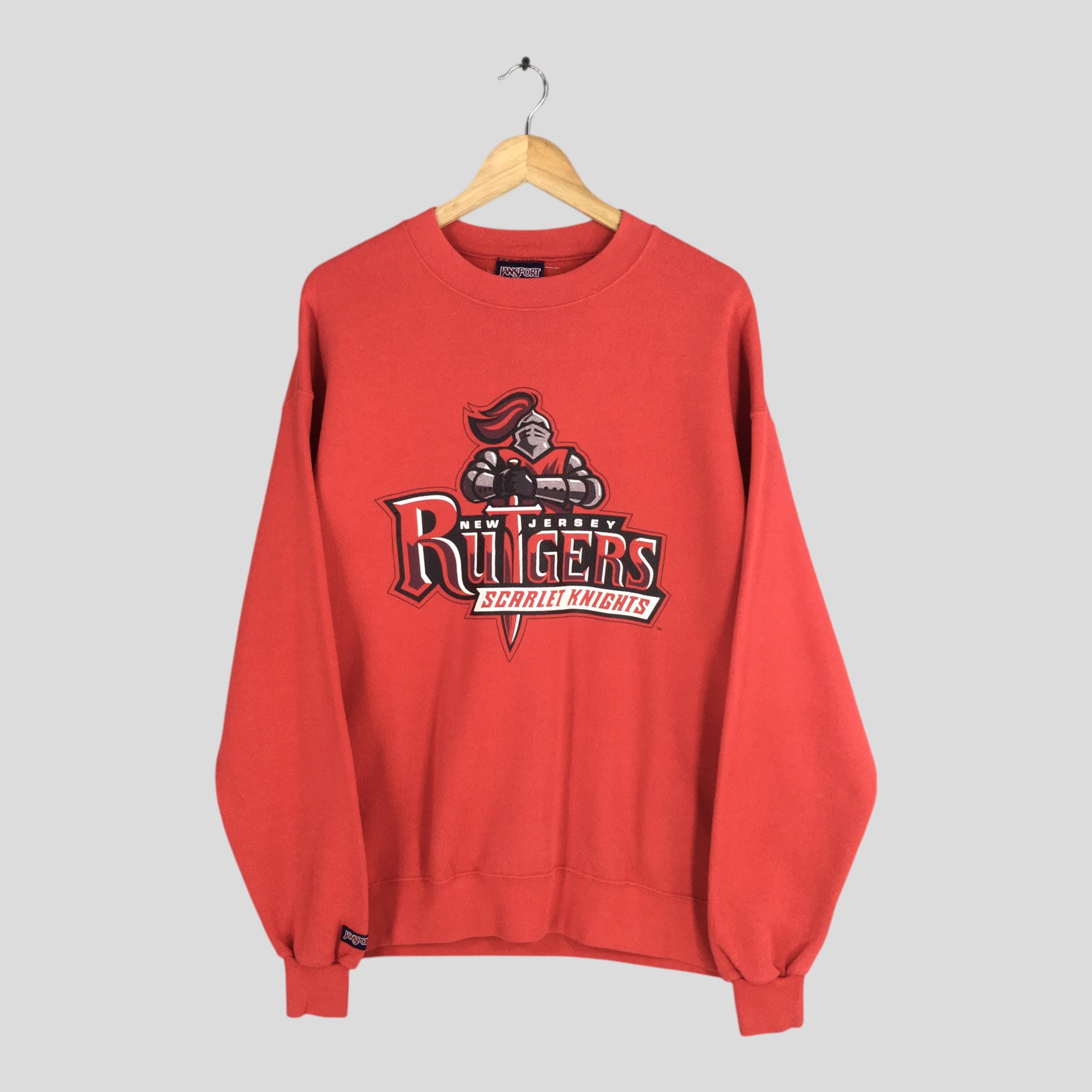 Sweat-shirt Vintage Rutgers Scarlet Knights - Taille XL - Coton Gris - Très Bon état