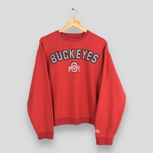 Vintage 90’s Ohio State Buckeyes NCAA Sweatshirt XLarge Ohio Buckeyes Football Embroidery Pullover Osu Ohio University Crewneck Sweater XL