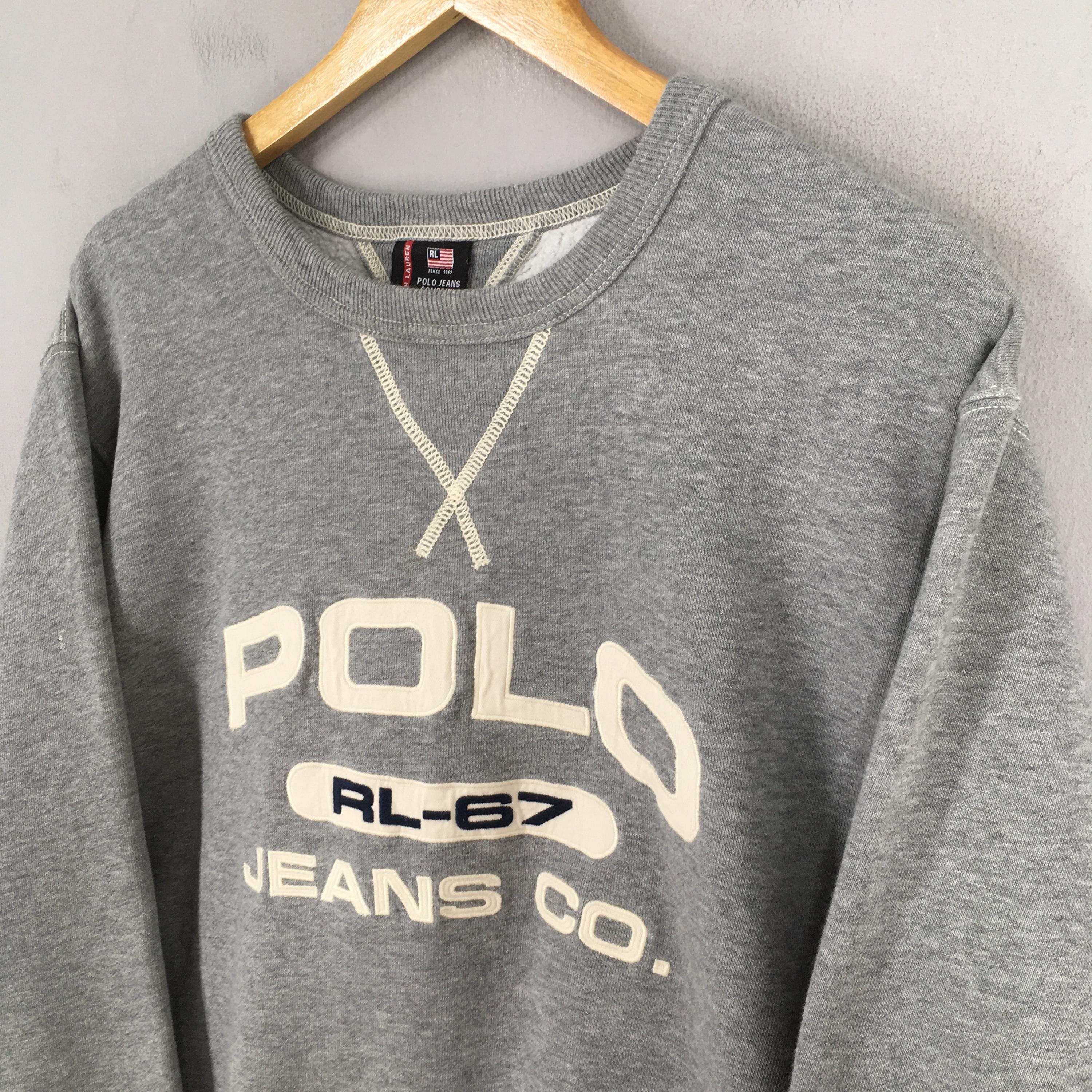 Vintage Polo Ralph Lauren Gray Sweatshirt Xxlarge Polo Polo