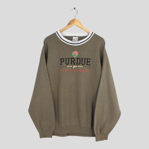 Vintage Purdue Universität Braun Sweatshirt XLarge 2001 Rose Bowl Purdue Boilermaker Pullover Purdue Boilermaker Stickerei Logo Pullover XL