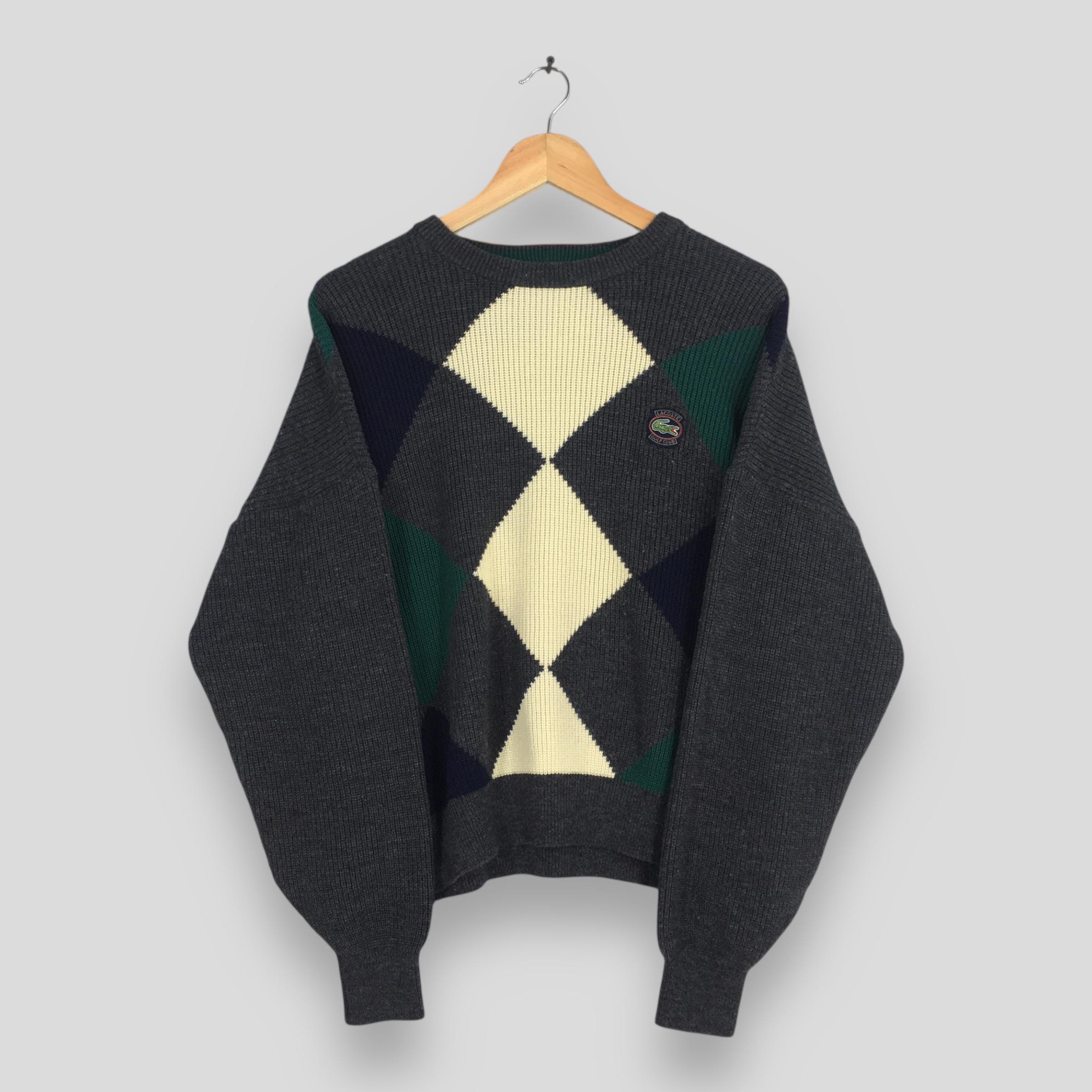 Vintage Chemise Lacoste Sweatshirts Medium Chemise Lacoste sportswear pull Lacoste pull en tricot de laine Lacoste ras du cou pull Lacoste M