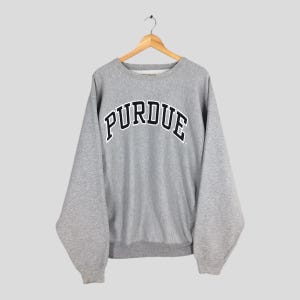 Vintage Purdue Universität Grau Sweatshirt XLarge Purdue Boilermaker Pullover Purdue Stickerei Spell Out Pullover Purdue College Pullover XL