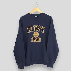 Vintage United States Navy Dad Sweatshirt Medium Navy Usn Logo Printed Crewneck Military Us Navy Sweater United States Naval Crewneck Size M
