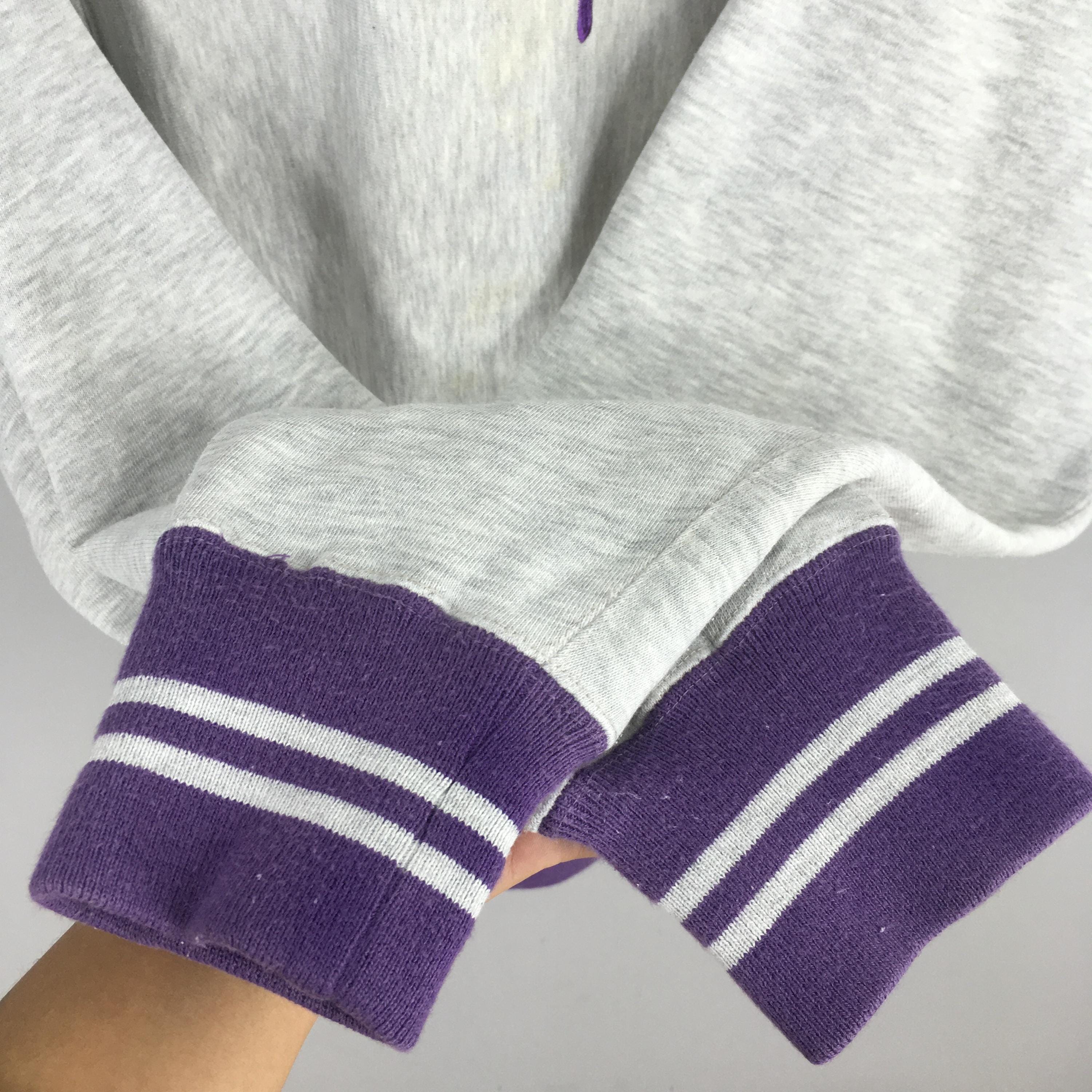 Vintage 80's Champion Reverse Weave Gray Sweatshirt Medium