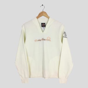 Vintage Harley Davidson Motorcycles Women Sweatshirt Large Harley Davidson Embroidery Riders Jumper Harley Davidson Biker V-neck Sweater L