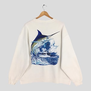 T-shirt Homme Guy Harvey - Pêche à L'espadon - Bleu/vert - Taille S - Manches Courtes