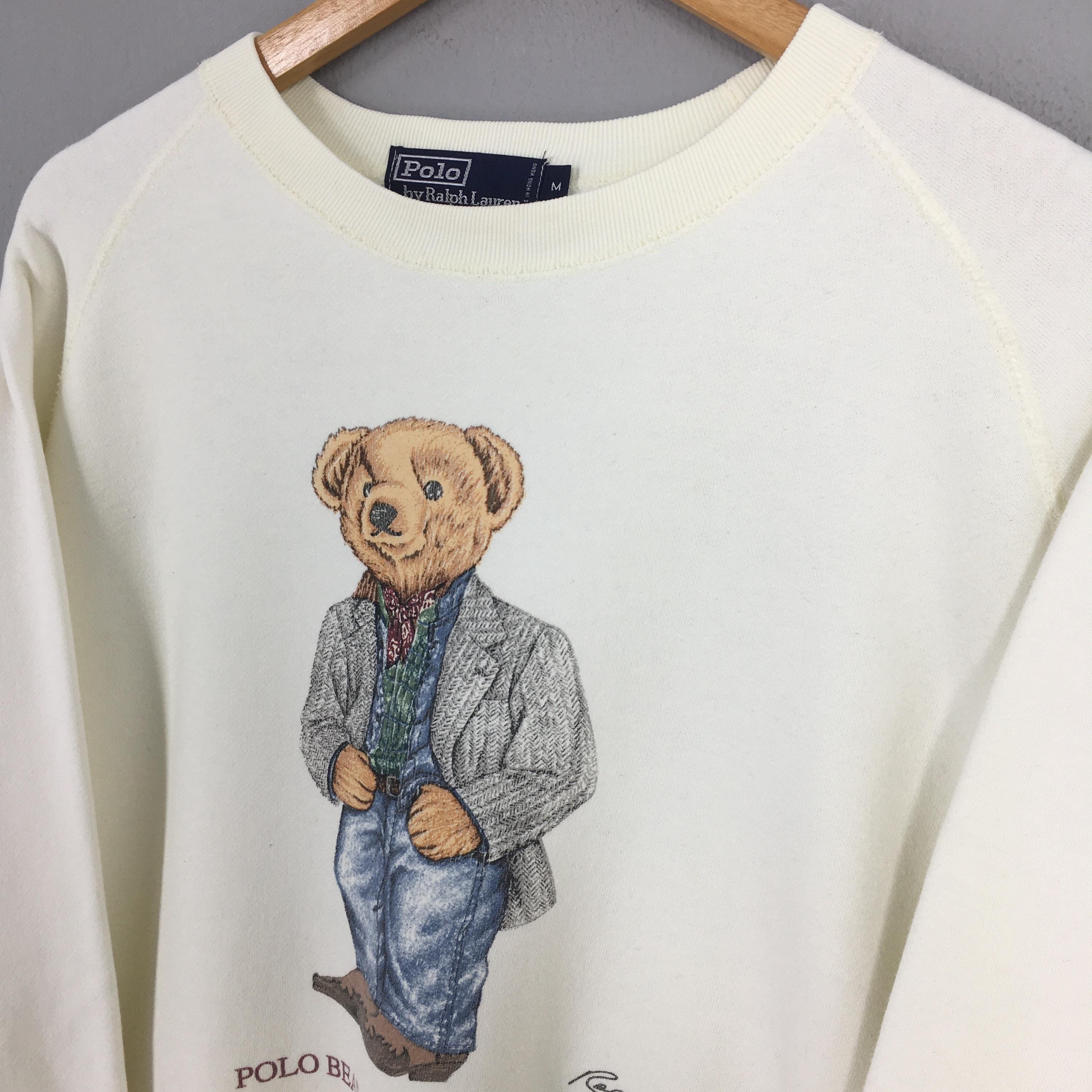 Vintage 90s Polo Bear Ralph Lauren Casual Sweatshirt Medium Polo