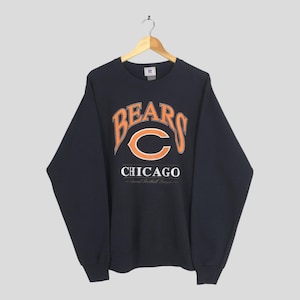 Vintage Chicago Bears NFL Black Sweatshirt 2XLarge Chicago Bears Printed Crewneck Bears American Football Jumper Chicago Bears Sweater 2XL