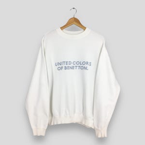 Vintage United Colors Of Benetton Sweatshirt Medium United Colors Benetton F1 Racing Embroidered Logo Crewneck Benetton Formula 1 Sweater M