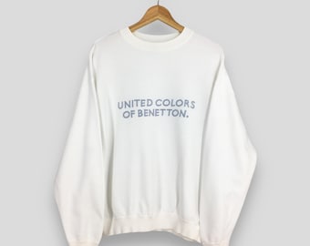 Vintage United Colors Of Benetton Sweatshirt Medium United Colors Benetton F1 Racing Embroidered Logo Crewneck Benetton Formula 1 Sweater M