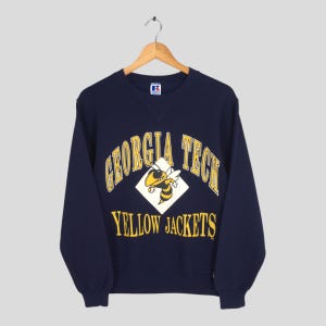 Vintage Georgia Tech Yellow Jackets NCAA Sweatshirt Small Georgia Institute of Technology Jumper GT Yellow Jackets Football Sweater Size S