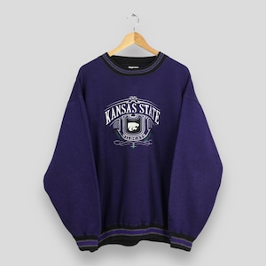 Vintage Kansas State Wildcats NCAA Sweatshirt Large Kansas State University Jumper K-State Football Sweater Kansas Wildcats Pullover Size L