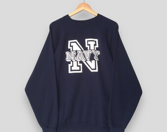 Vintage 90s Navy Midshipmen NCAA Sweatshirt Medium Navy Bill the