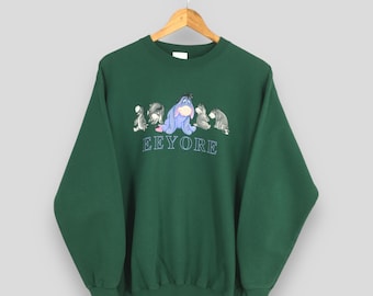 Vintage 90s Eeyore Winnie The Pooh Sweatshirt Medium Eeyore Disney Character Crewneck Walt Disney Pooh Disneyland Outfit Sweater Size M