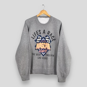 Vintage 90&#39;s Nascar Las Vegas Pullover Sweatshirt Medium Nascar Cafe Racing Car Sports Simpson Nascar Jumper Crewneck Daytona Sweater Size M