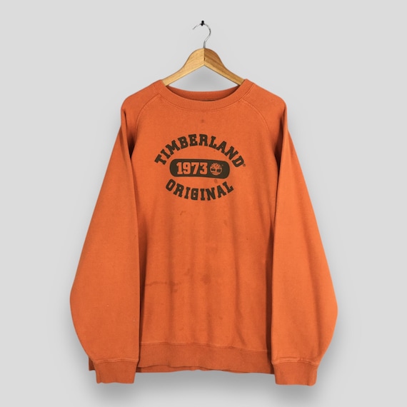 Vintage 90s Timberland Weathergear Orange Sweatshirt Xlarge
