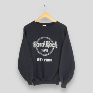 Vintage Hard Rock Cafe New York Black Sweatshirt XLarge Save The Planet Hard Rock Cafe Sweater Hard Rock New York Souvenir Pullover Size XL