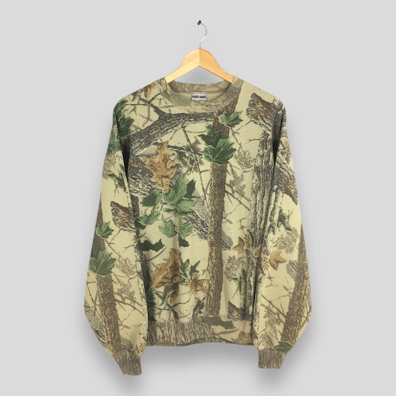 Chemise Vintage Mossy Oak Explorer - Homme Taille L - Camouflage Vert - Manches Longues - Années 90
