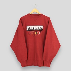 ヴィンテージ 90年代 シカゴ ブラックホークス NHL レッド スウェット 