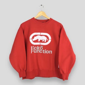 Vintage 90s Ecko Function Red Sweatshirt Medium Ecko Unlimited Jumper Ecko Jeans Pullover Ecko Unlimited Logo Sweater Ecko  Crewneck Size M