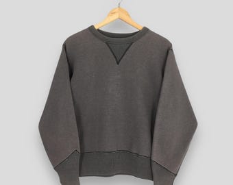 Vintage Paul Smith Röd Öron Enfärgad Grå Sweatshirt Medium Sportswear Dubbel V Crewneck Enfärgad Tröja Americana 40-talsinspirerad Tröja M