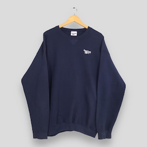 Vintage 90&#39;s Reebok England Blue Sweatshirt XLarge Reebok Sportswear Crewneck Reebok Embroidered Logo Jumper Reebok Activewear Pullover XL