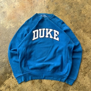Vintage Duke University Blue Sweatshirt Large Duke Blue Devils Basketball Pullover Duke Embroidered Spell Out Jumper Duke Sweater Size L