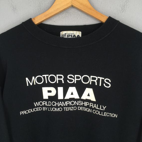 Vintage 1990s PIAA Motor Sports Black Sweatshirt Medium PIAA World 