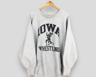 トップス 70s usa iowauniversity wrestling t-shirt Vintage Iowa Hawkeyes Wrestling Shirt NCAA Champs USA 1983 7