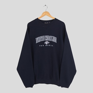 Vintage 90s North Carolina Tar Heels NCAA Sweatshirt 2XLarge UNC Chapel Hill North Carolina Football Crewneck North Carolina Sweater 2XL