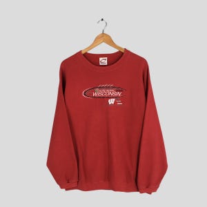 Vintage Wisconsin Badgers Sweatshirt Large University of Wisconsin Crewneck Wisconsin Badgers Football Uw Madison Rose Bowl Sweater Size L