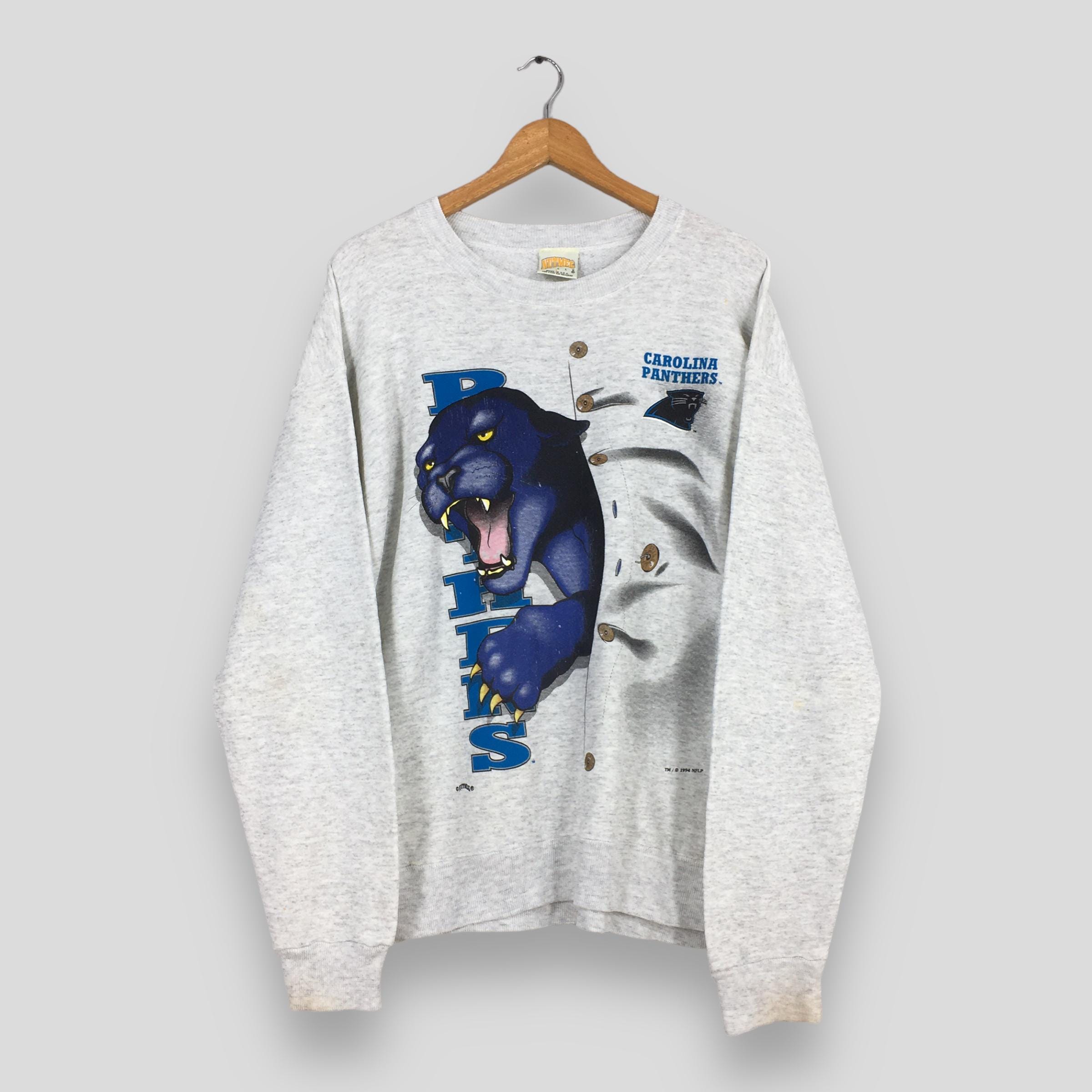 Vintage 90s Carolina Panthers NFL Gray Sweatshirt Large Carolina 
